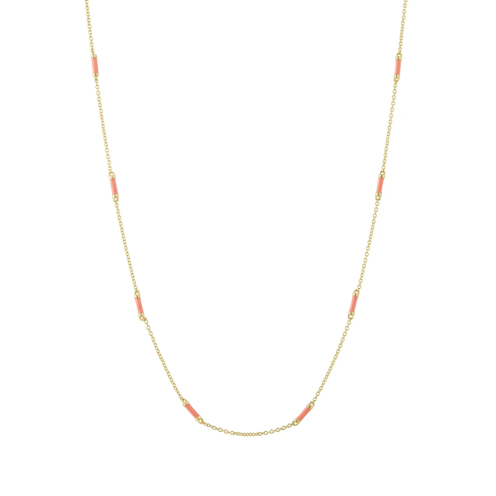 18" Coral Bar Chain Necklace