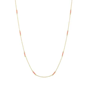 18" Coral Bar Chain Necklace