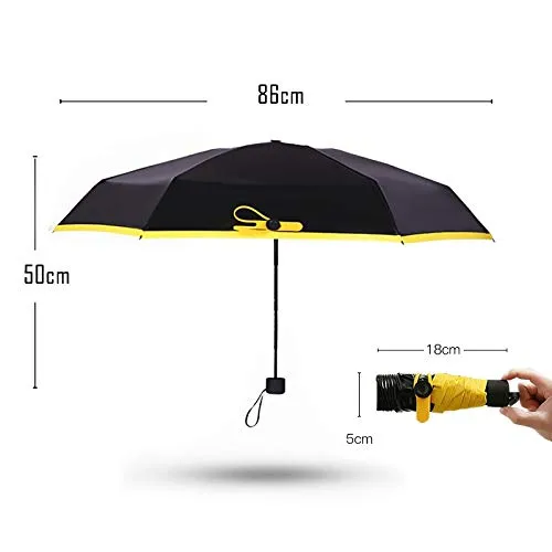 1PC Mini Umbrella Small Blue Pockets Umbrellas Rain Women Folding Anti-UV Umbrella Kids Sunny and