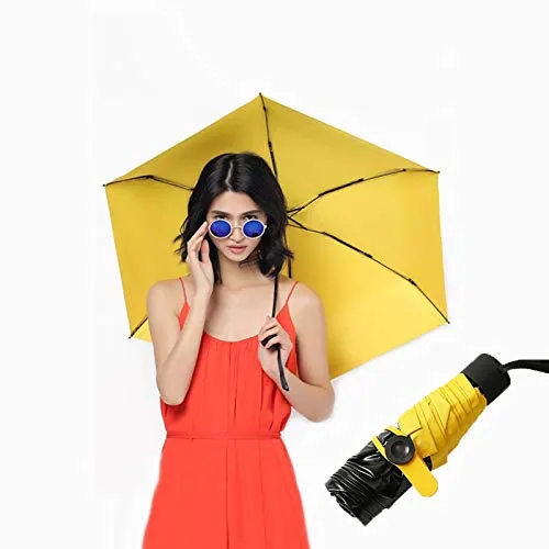 1PC Mini Umbrella Small Blue Pockets Umbrellas Rain Women Folding Anti-UV Umbrella Kids Sunny and