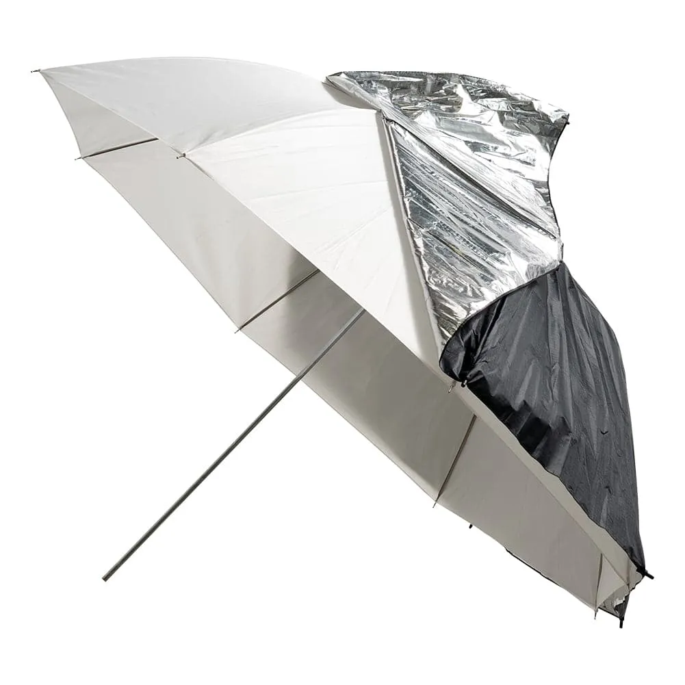 2-in-1 Convertible Soft Diffuser/ Silver Reflector Umbrella (43"/110cm)