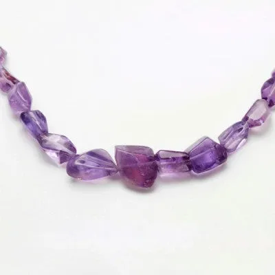 328ct Amethyst Polished Irregular Bead Strand