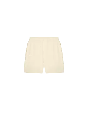 365 Midweight Mid Length Shorts—travertine-beige