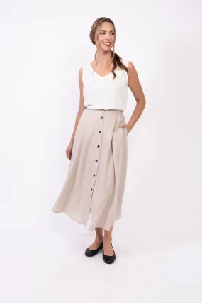 AASK13 - Phoebe Maxi Linen Skirt