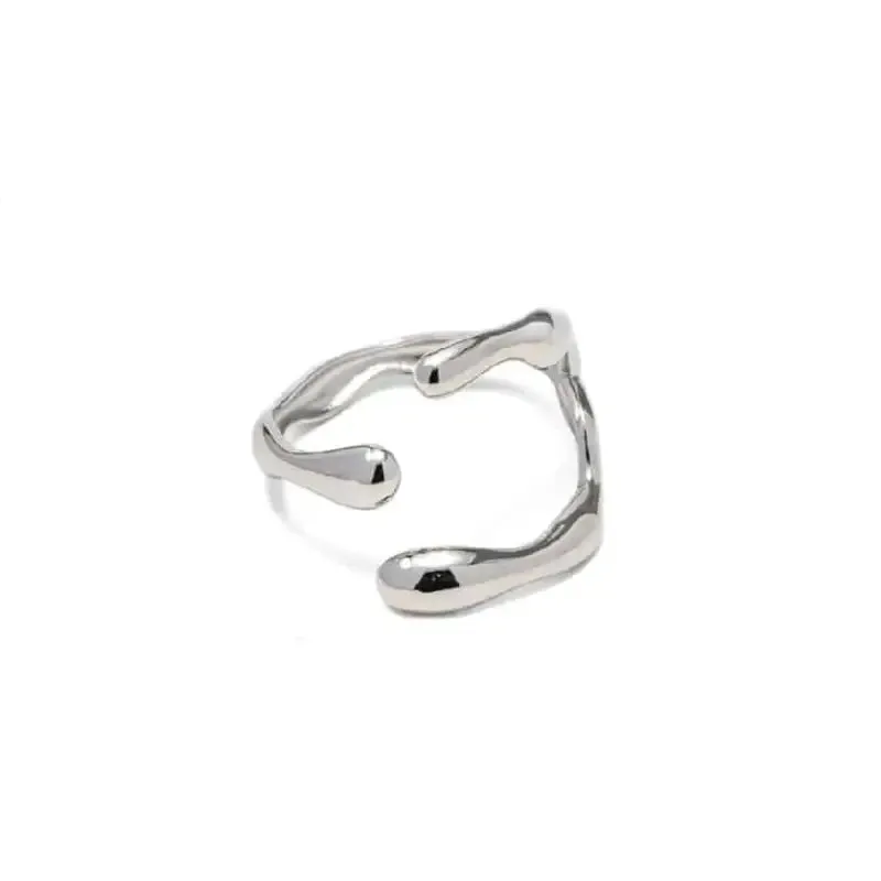 Aesthetic Irregular Stainless Steel Adjustable Open Ring