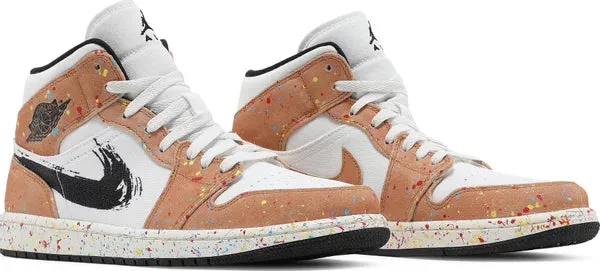 Air Jordan 1 Mid SE 'Brushstroke Paint Splatter' DA8005-100