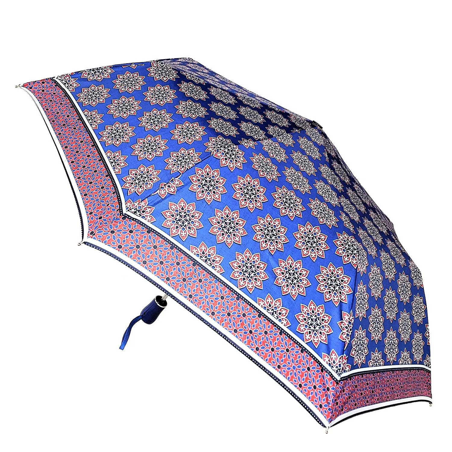 Ajrakh Indigo Digital Printed Umbrella (3-Fold)