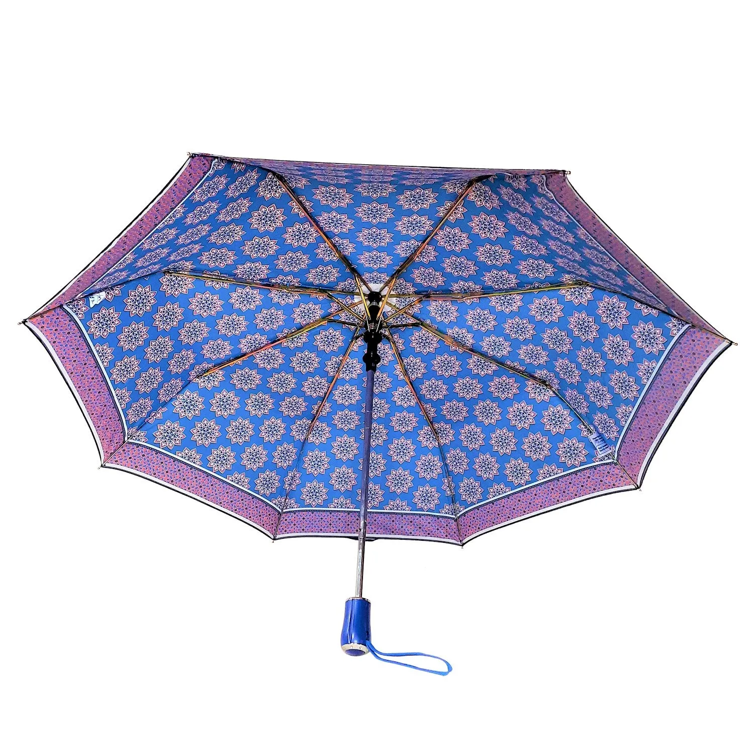 Ajrakh Indigo Digital Printed Umbrella (3-Fold)