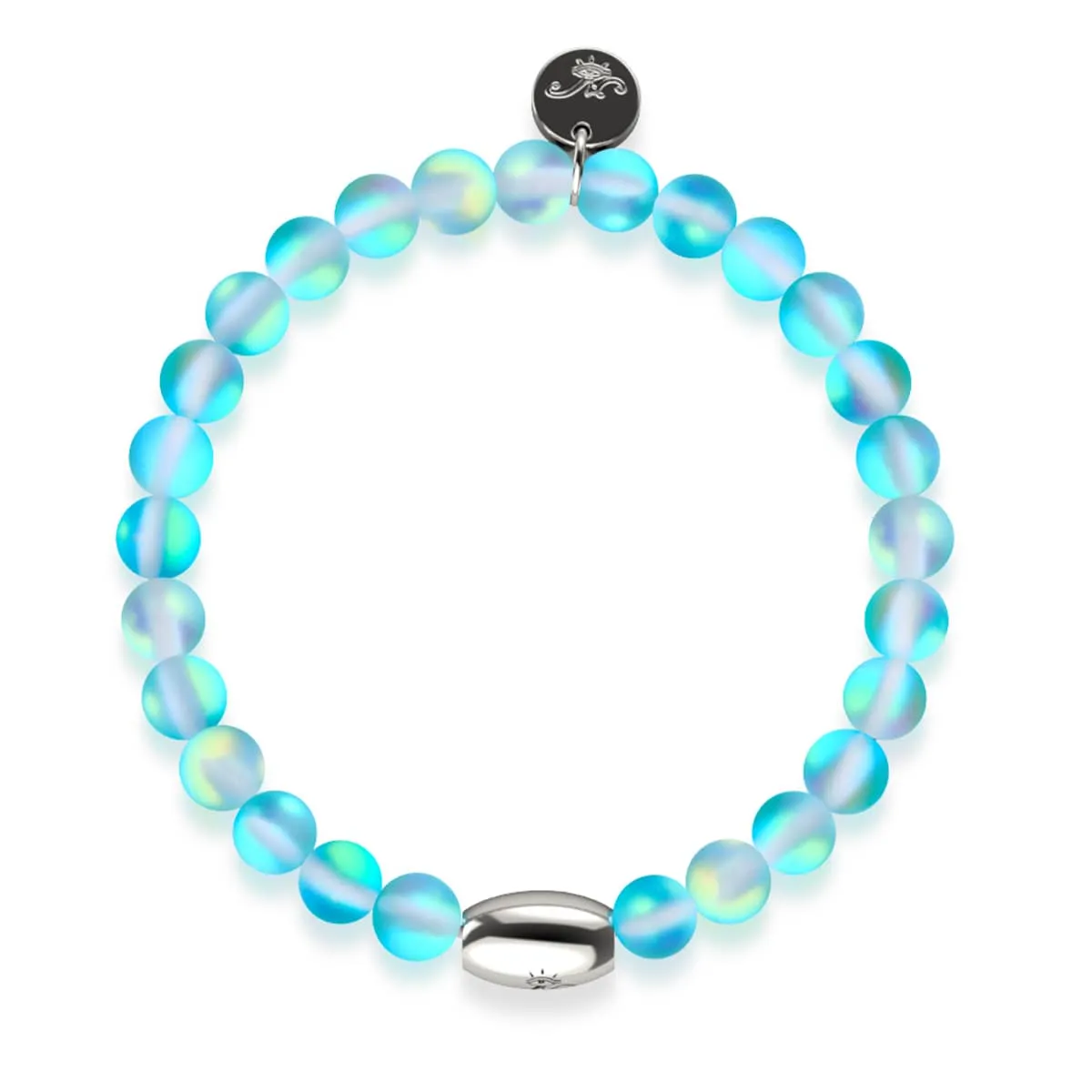 Aquamarine | .925 Sterling Silver | Mermaid Glass Bead Bracelet