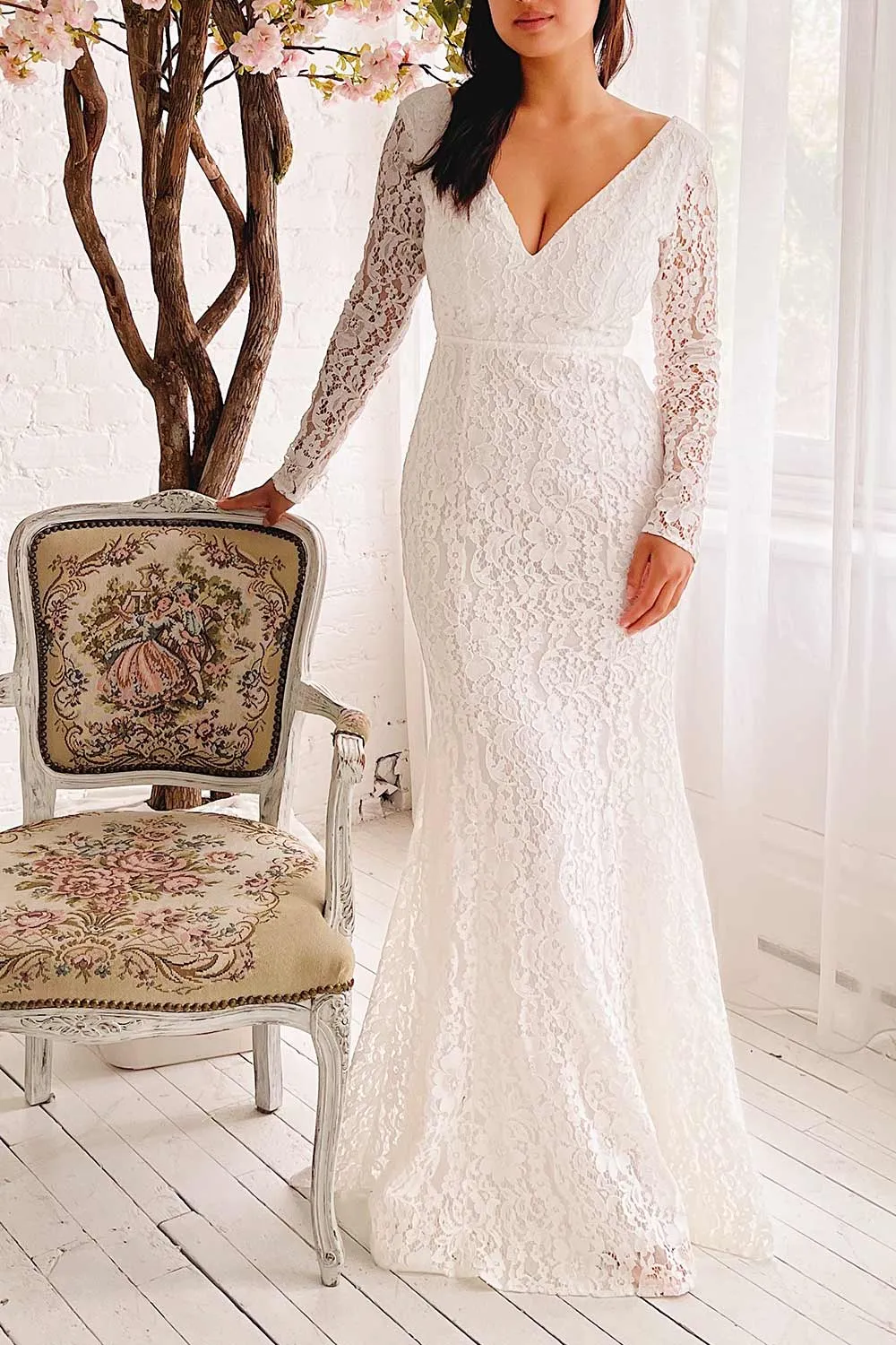 Araceli | Floral Lace Mermaid Bridal Gown