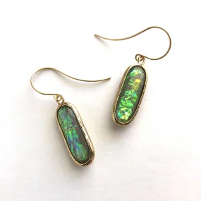 Aurora Borealis 'Mermaid Tears' Oval Drop Earrings