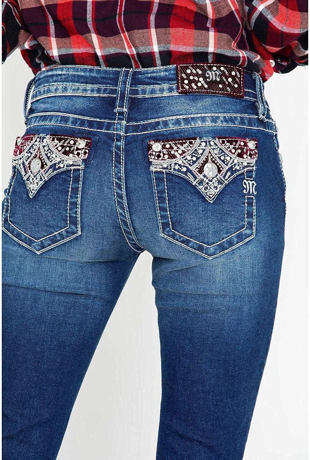 Aztec Inspired Embellished Bootcut Jeans