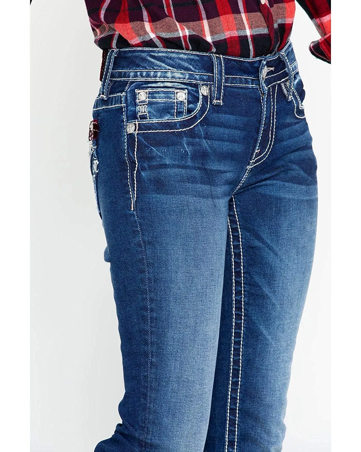 Aztec Inspired Embellished Bootcut Jeans