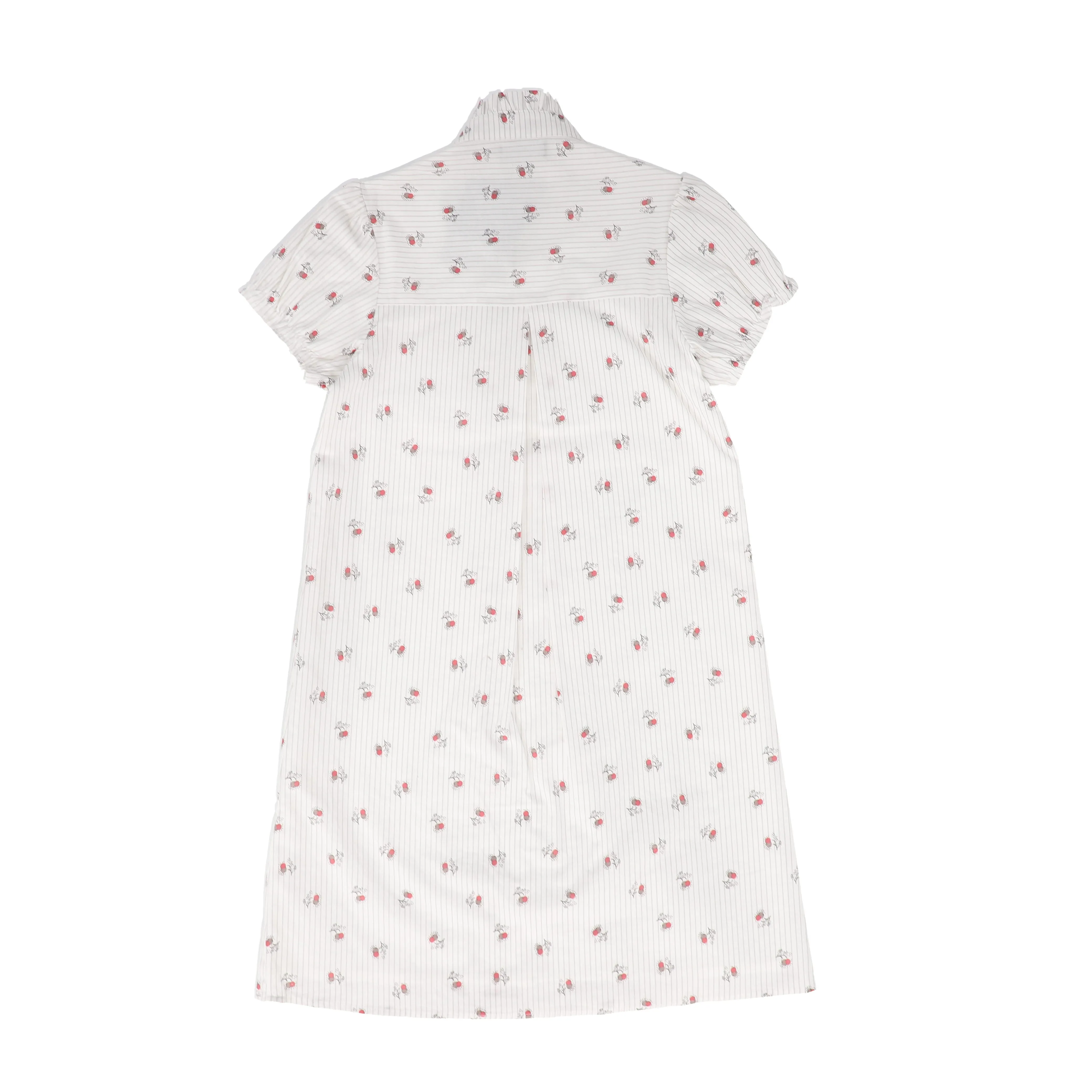 BAMBOO WHITE CHERRY PRINT SS DRESS [FINAL SALE]