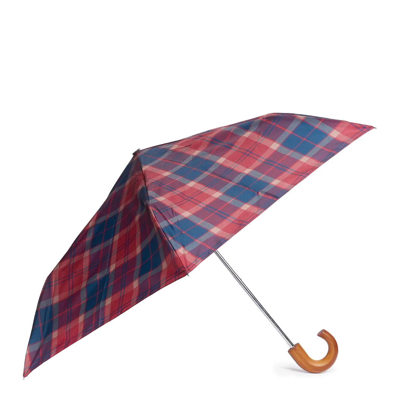 Barbour Tartan Mini Umbrella Cranberry