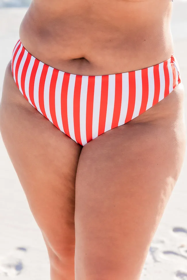 Bayshore Drive Red/White Stripe Bikini Bottoms FINAL SALE