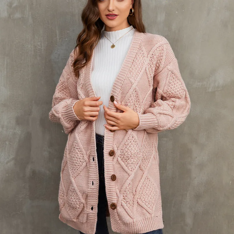 BerriesJam - 2024 Thick Mid-length Knitted Cozy Cardigan Coat