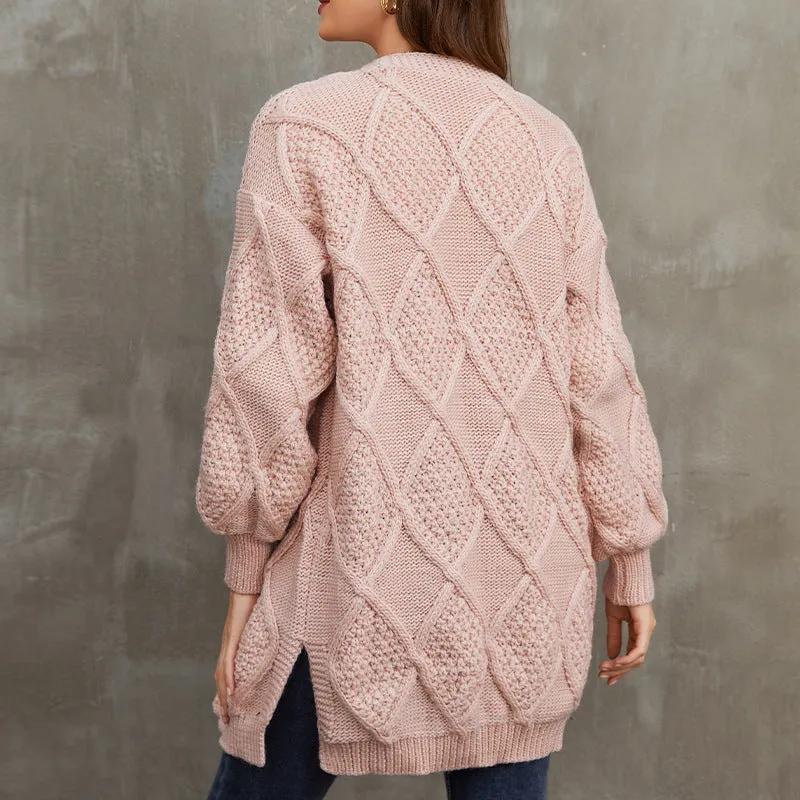 BerriesJam - 2024 Thick Mid-length Knitted Cozy Cardigan Coat