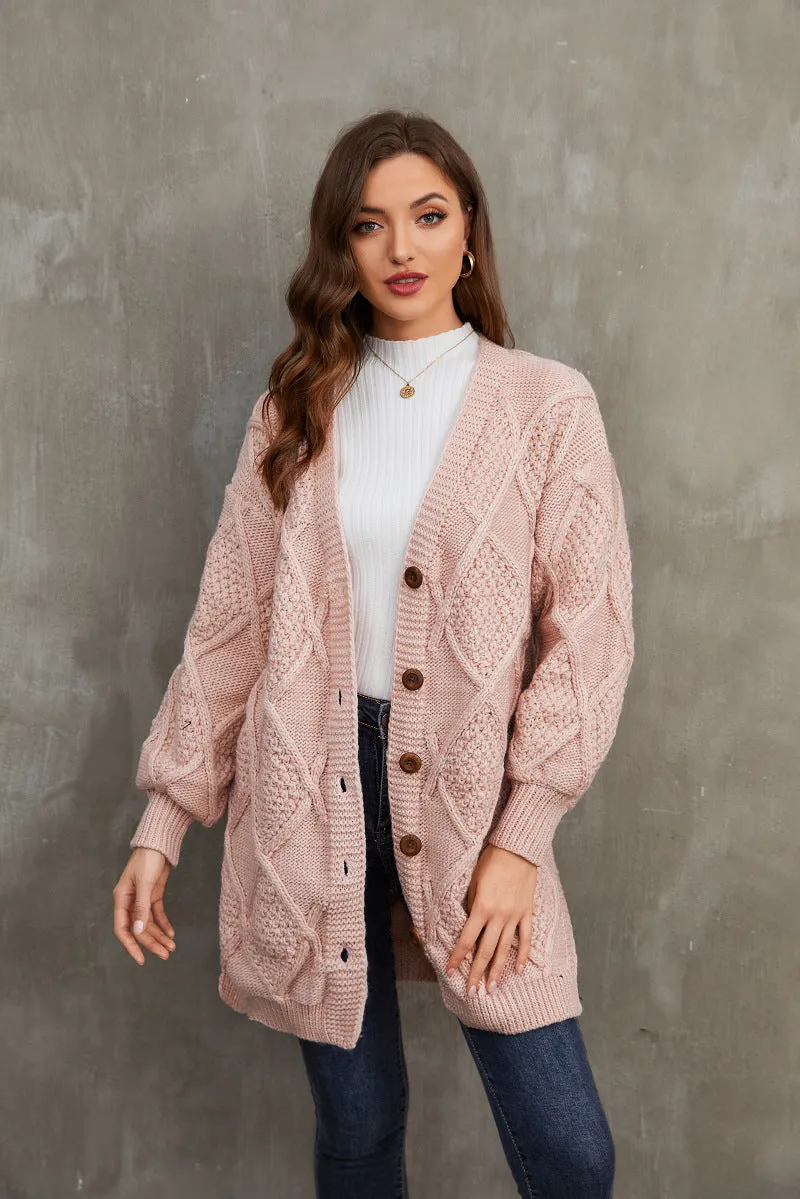 BerriesJam - 2024 Thick Mid-length Knitted Cozy Cardigan Coat