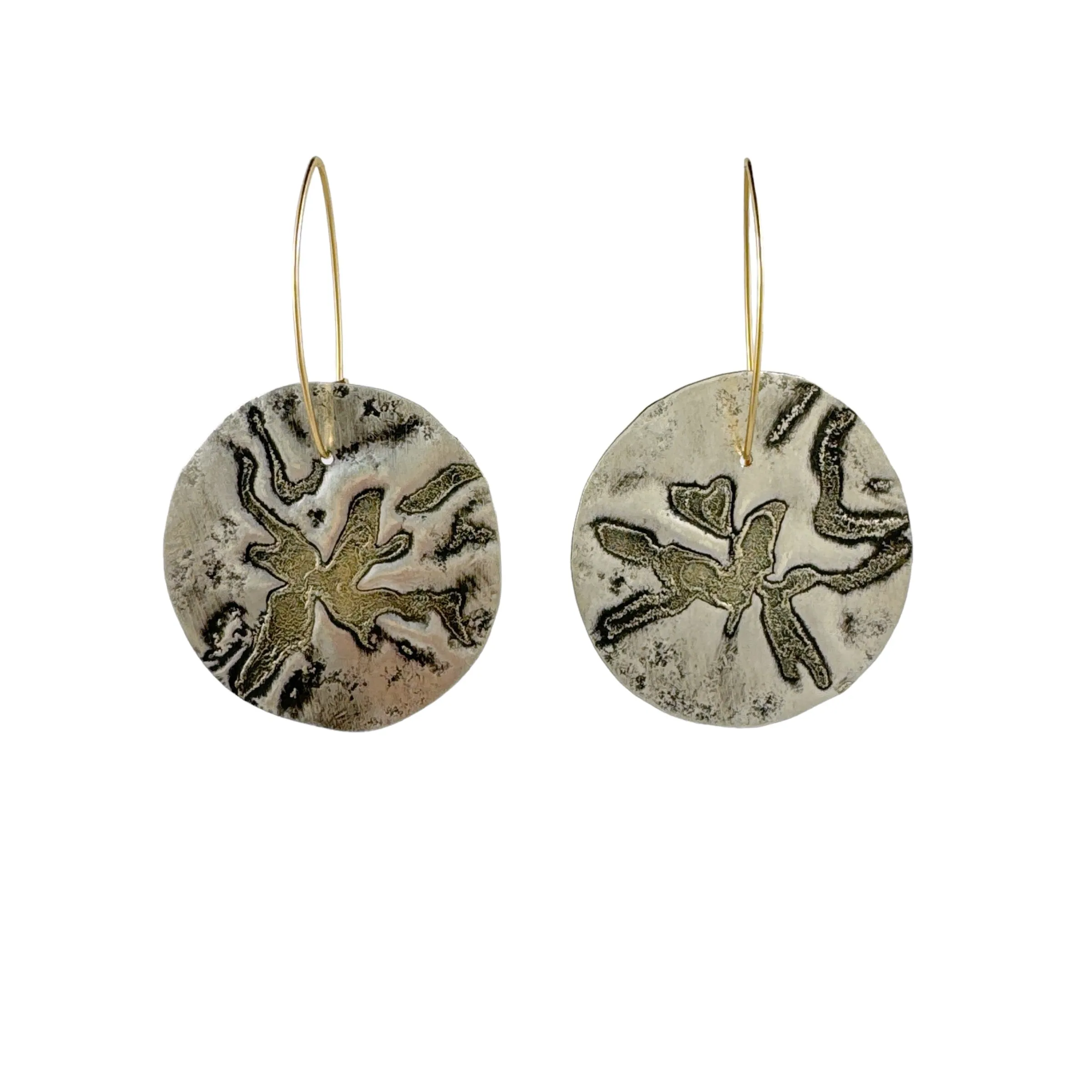 Bi-metal Disc Earrings - Jane Hodgetts