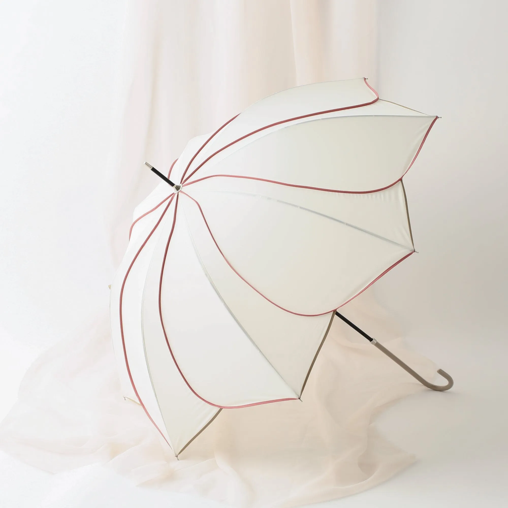 Bicolor Piping Umbrella White