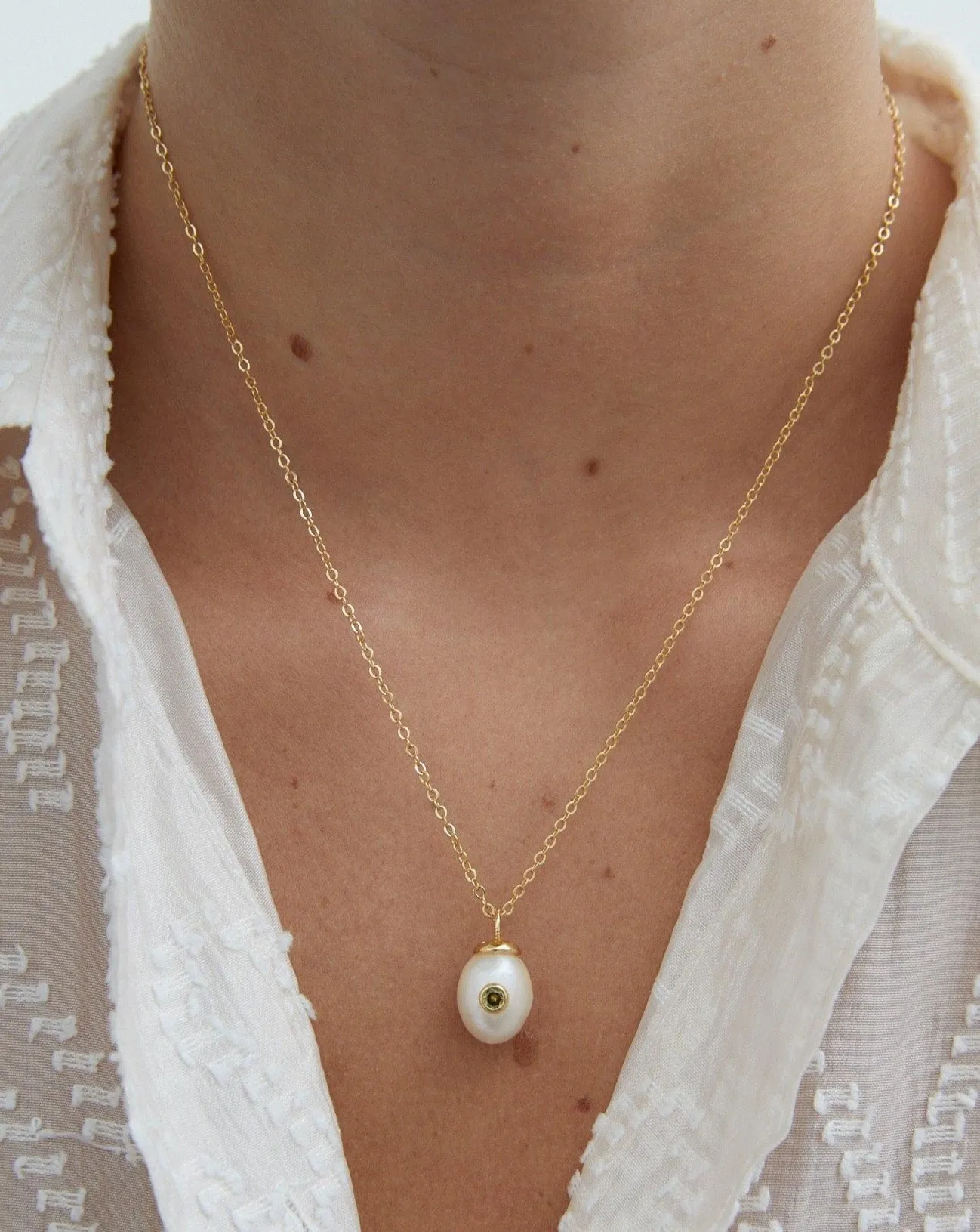 Birthstone Pearl Pendant August