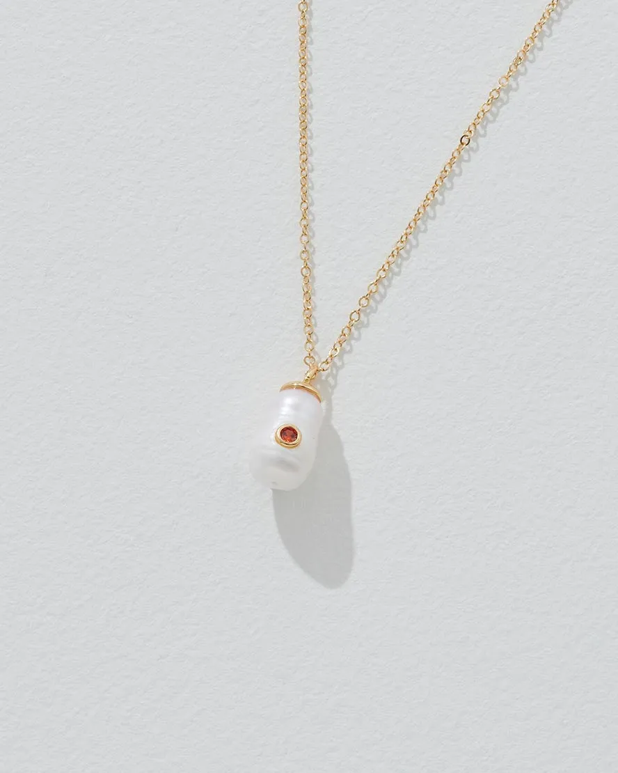 Birthstone Pearl Pendant January