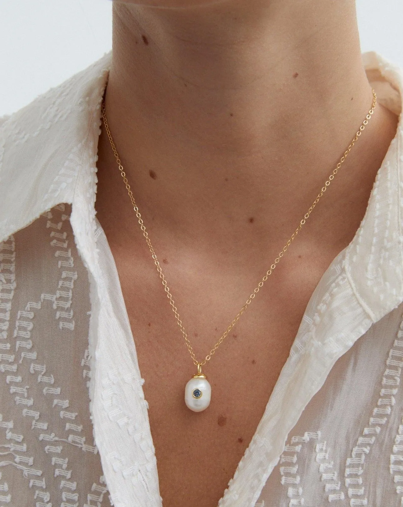 Birthstone Pearl Pendant March