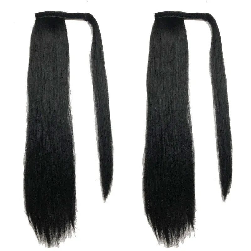 Black double ponytail 2 pack  KF82688