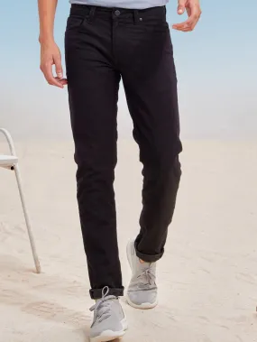 Black Solid Stretch Trouser