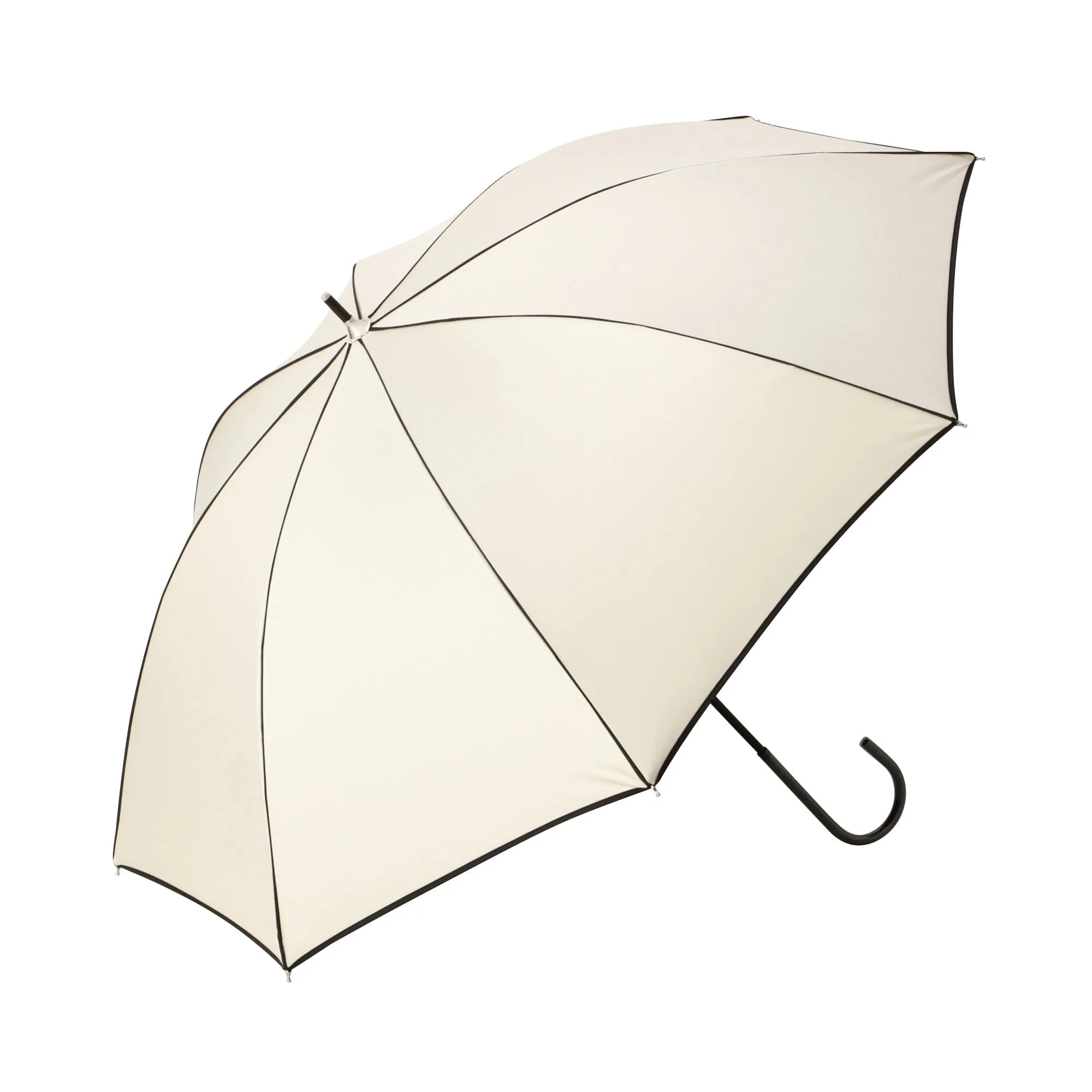 Blackout Piping Long Umbrella 50cm Beige