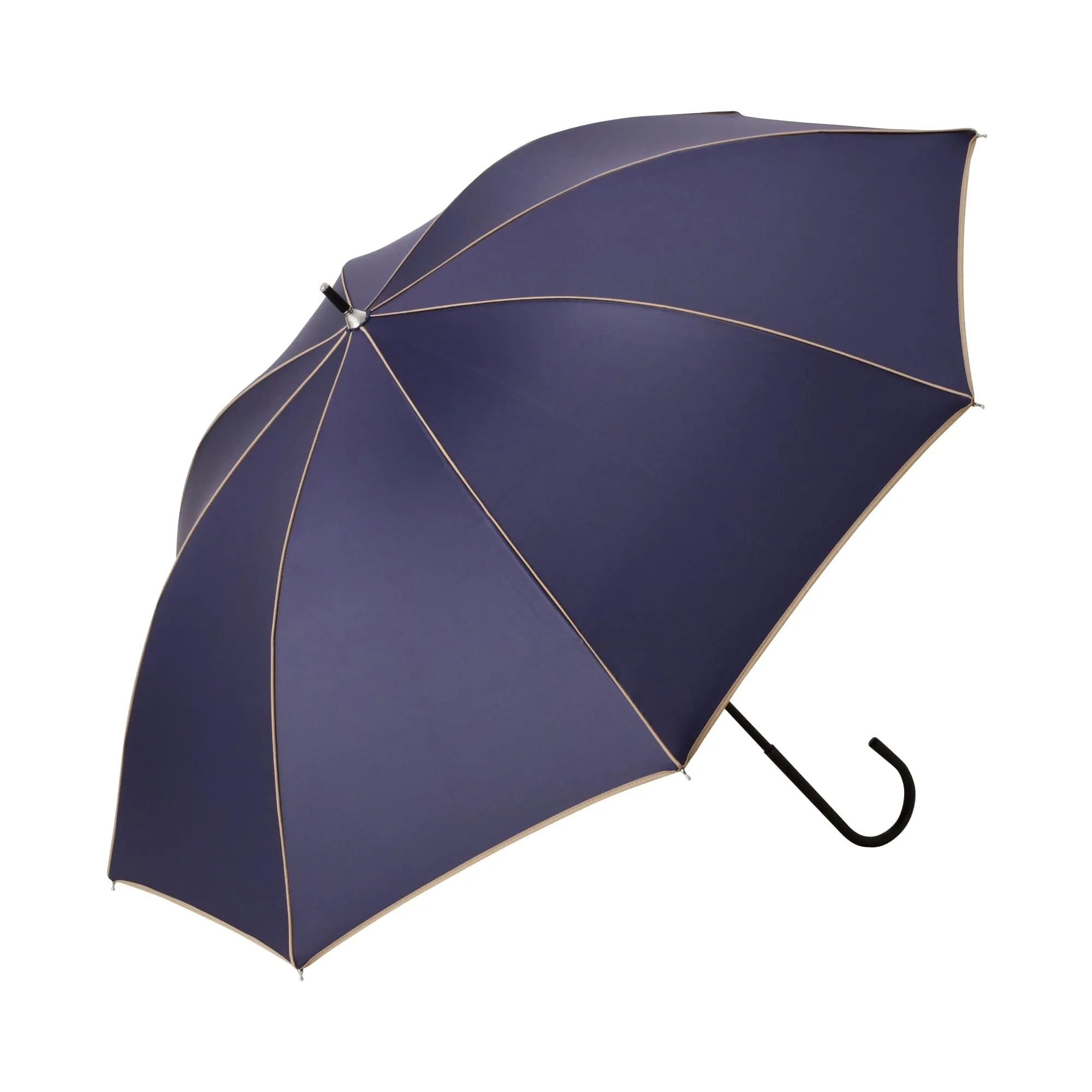 Blackout Piping Long Umbrella 50cm Navy