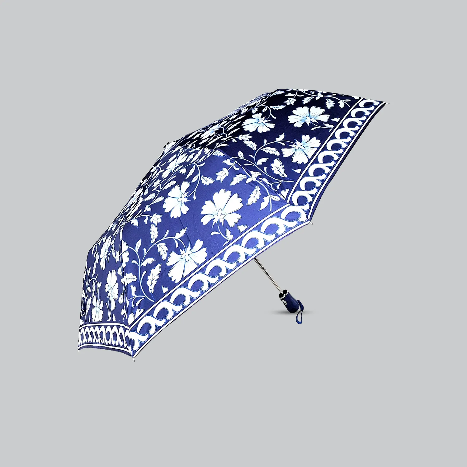 Blue Pottery Digital Printed Umbrella (3-Fold)