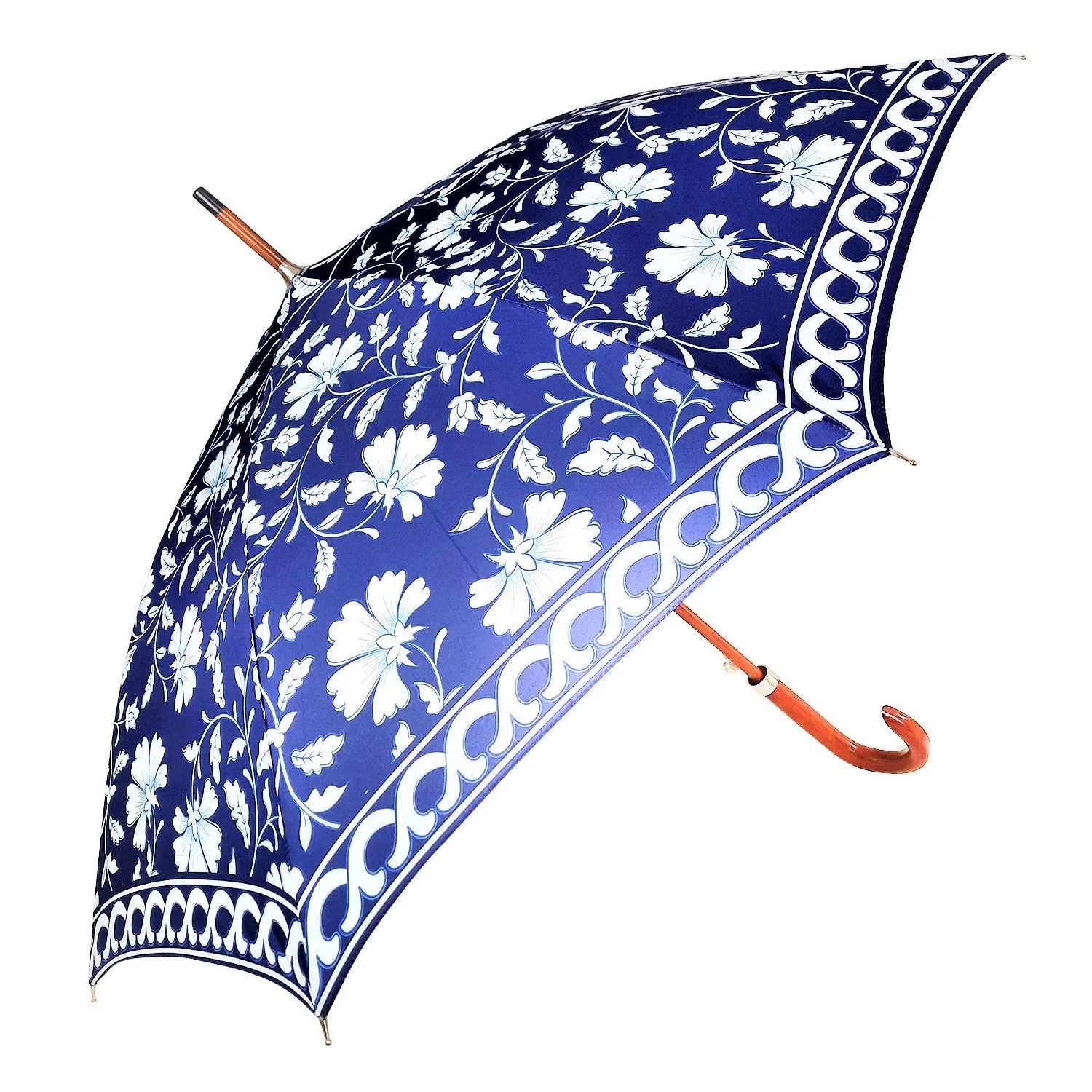 Blue Pottery Digital Printed Umbrella (Straight)