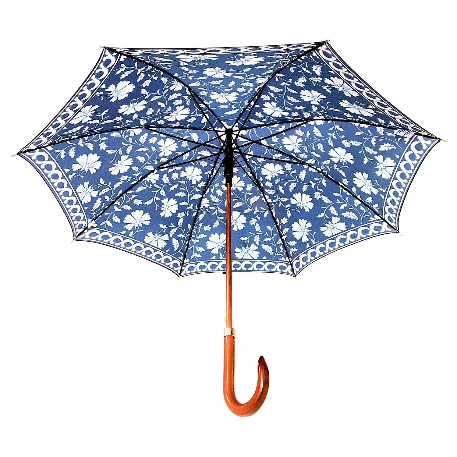 Blue Pottery Digital Printed Umbrella (Straight)