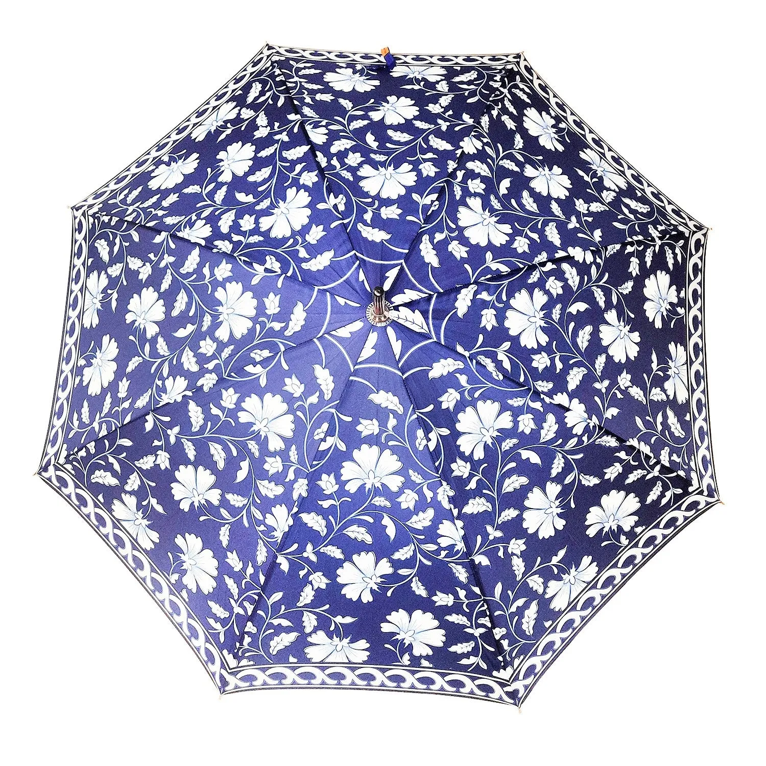 Blue Pottery Digital Printed Umbrella (Straight)