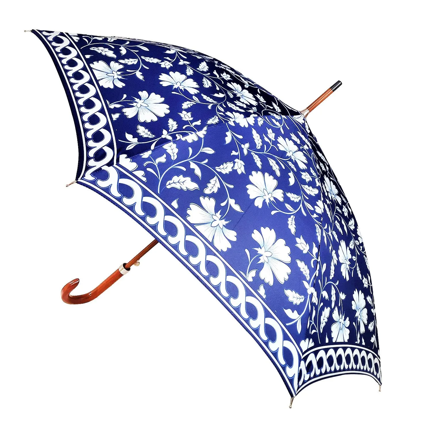 Blue Pottery Digital Printed Umbrella (Straight)