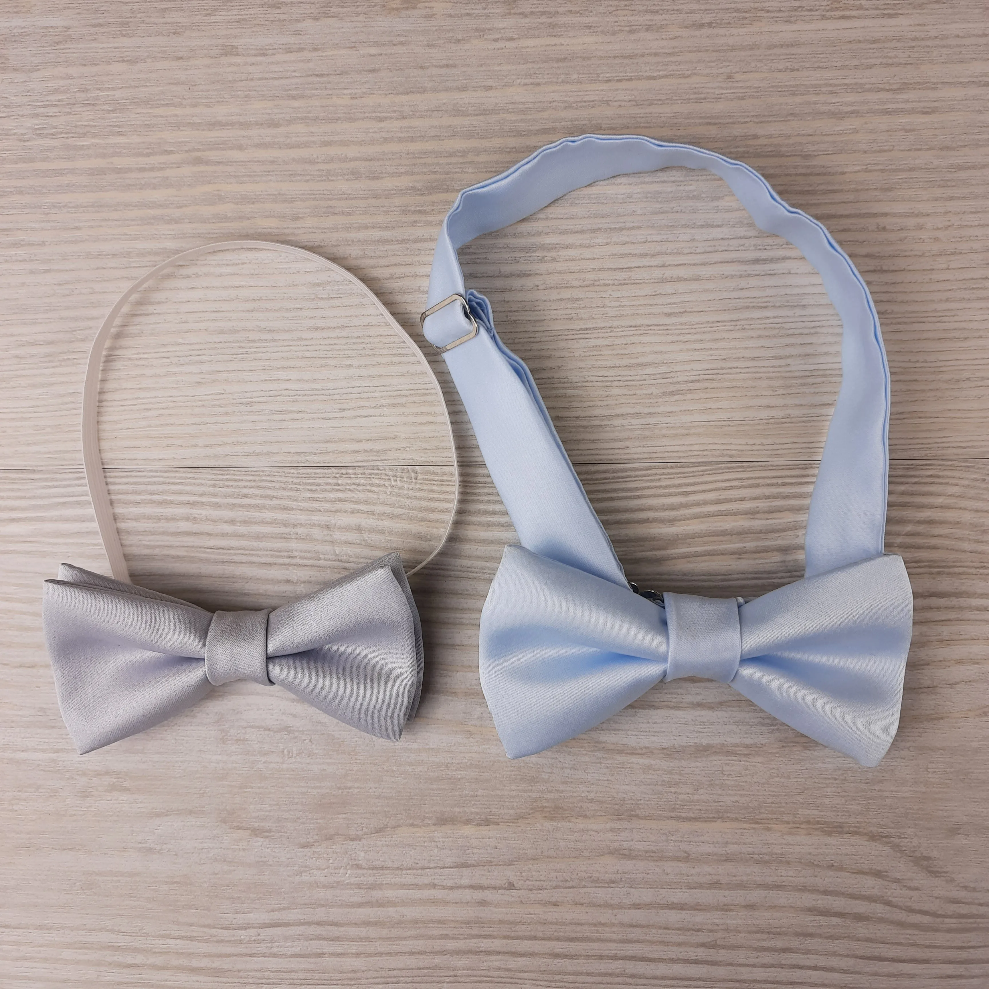 Blue Teal Shantung Boys Bow Ties