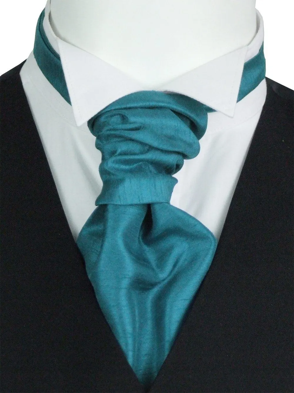 Blue Teal Shantung Boys Wedding Cravat