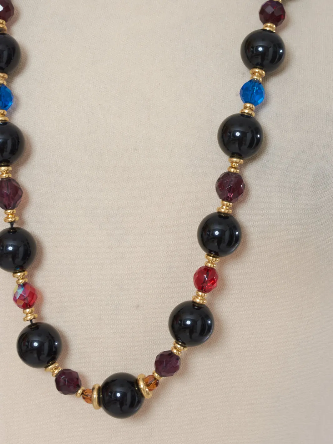 Bozart Black Bead Necklace