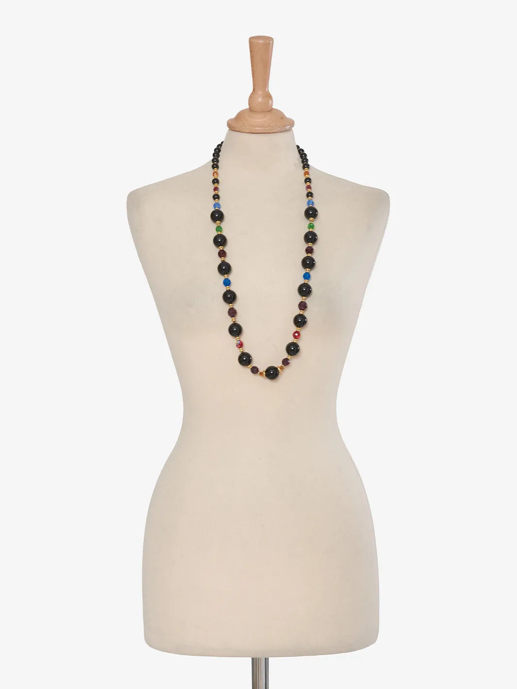 Bozart Black Bead Necklace