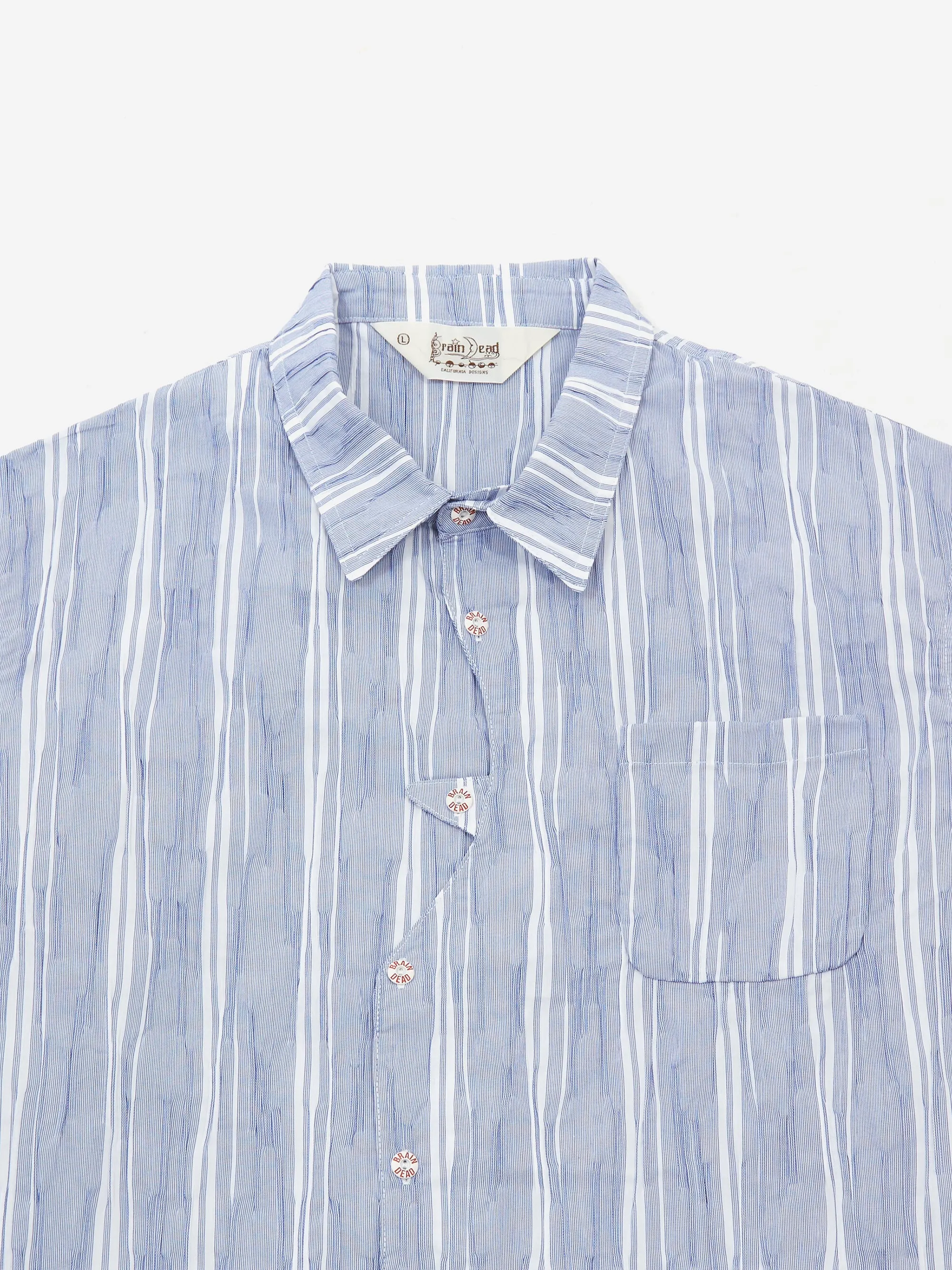 Brain Dead Organic Placket Shirt - Blue