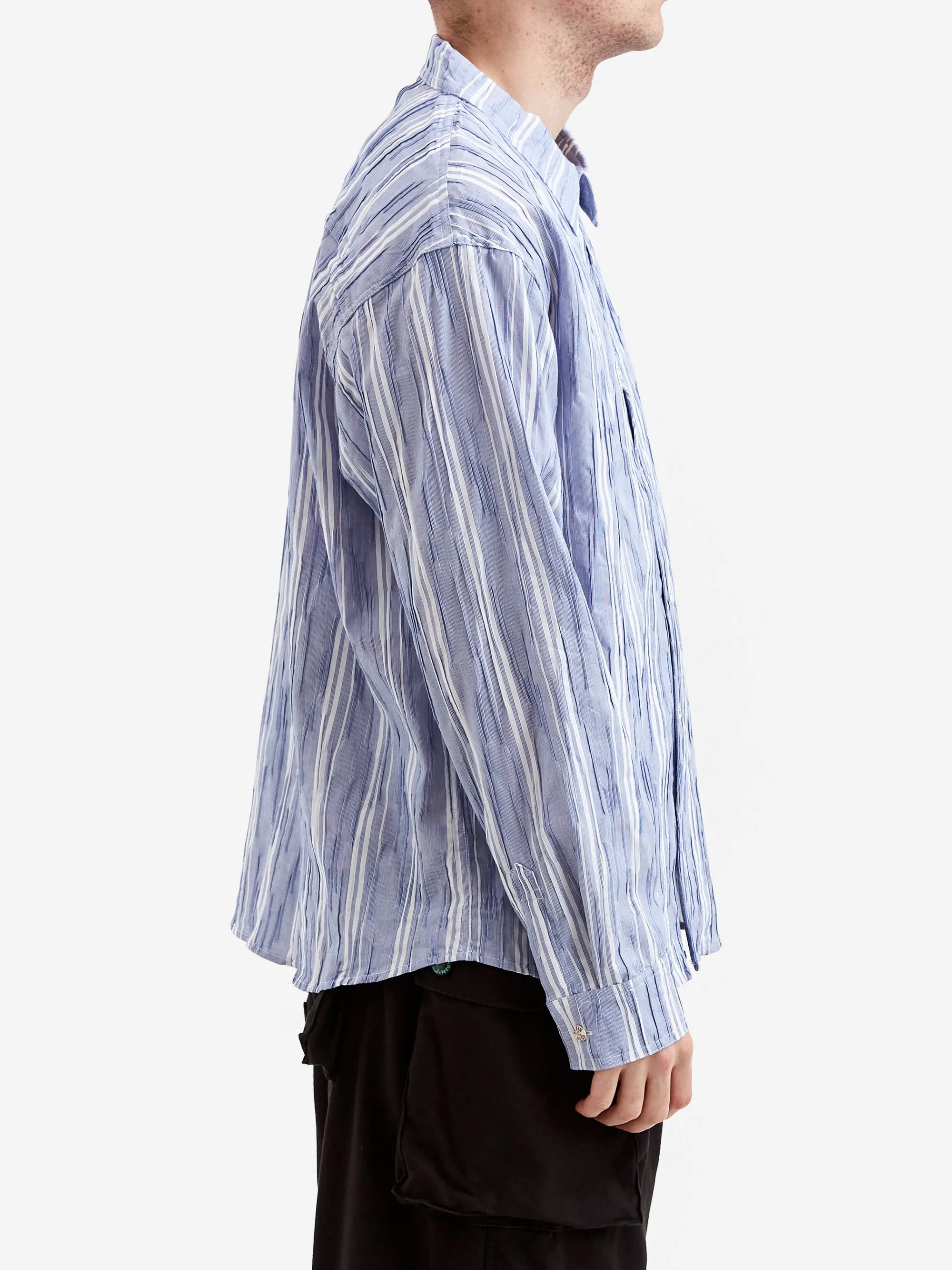 Brain Dead Organic Placket Shirt - Blue