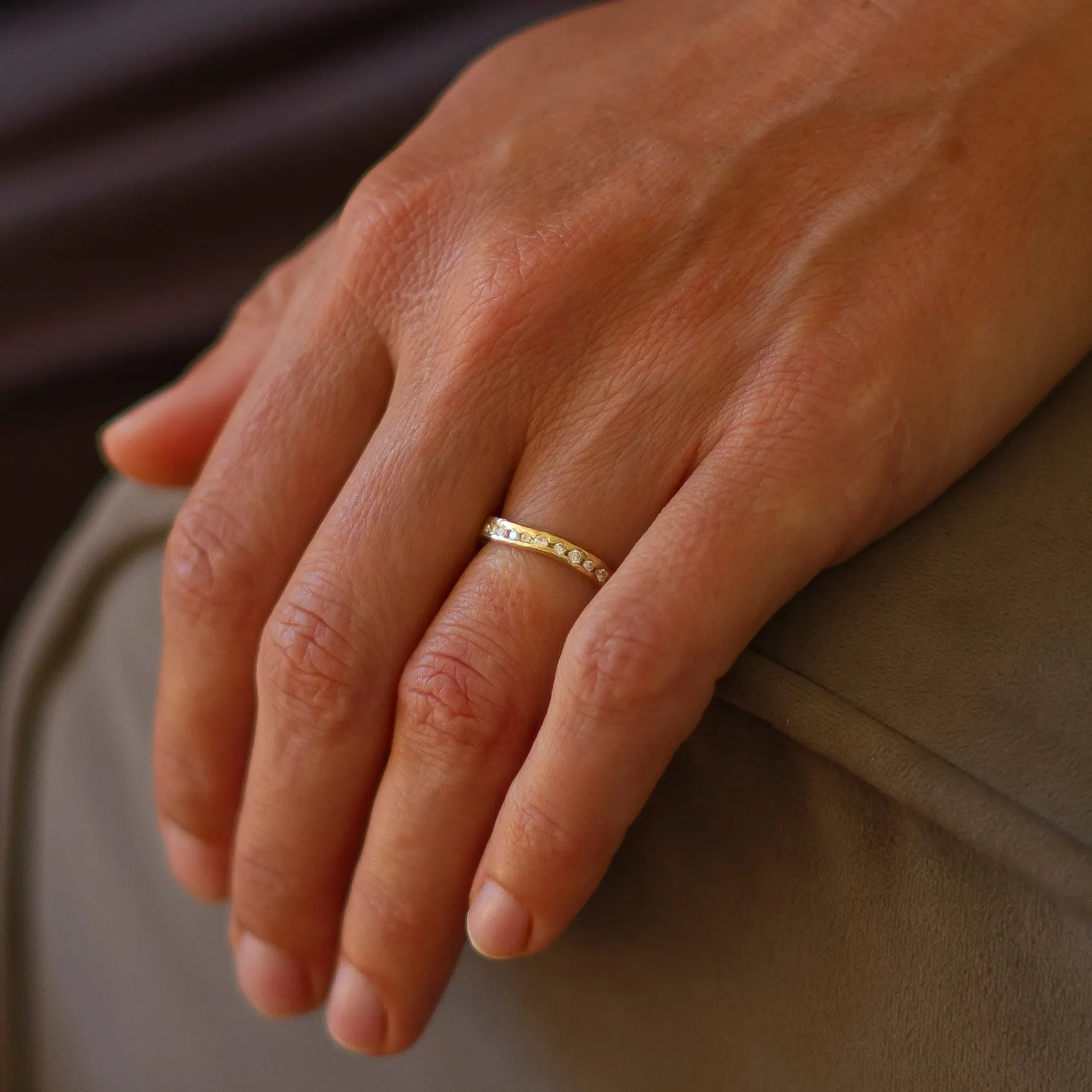 Bright White Channel Ring