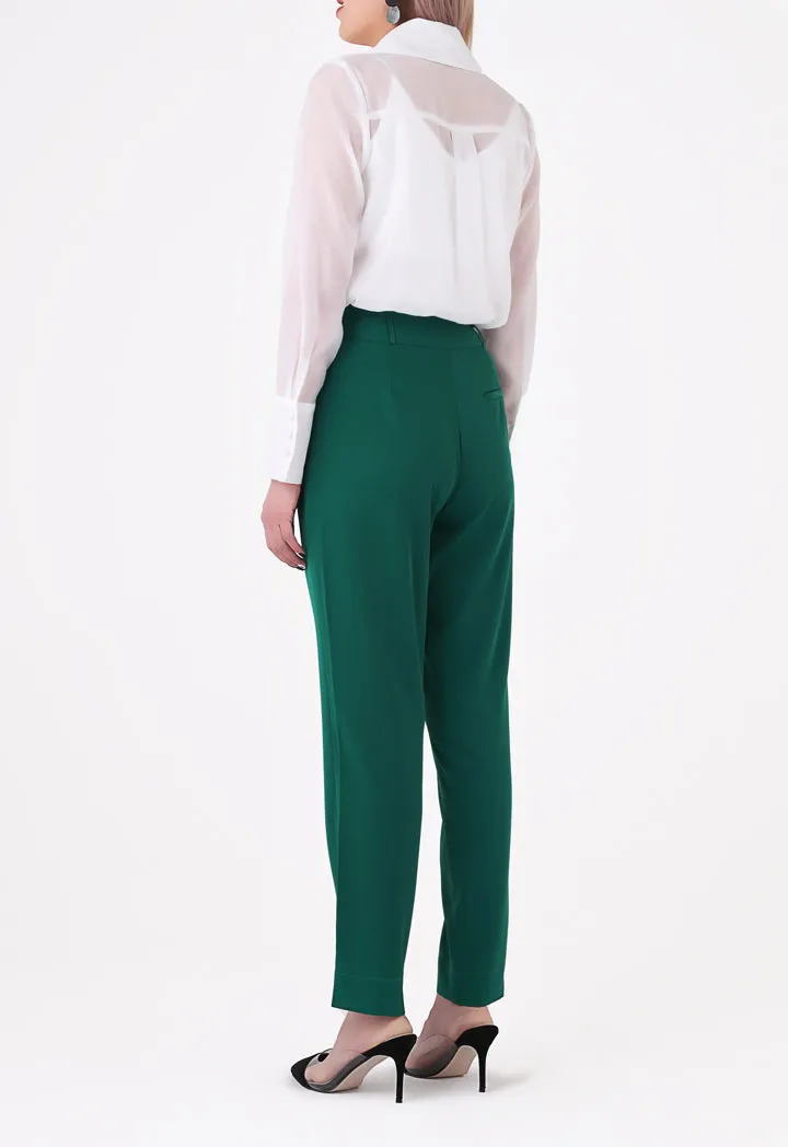 Button Tab Waist Trouser