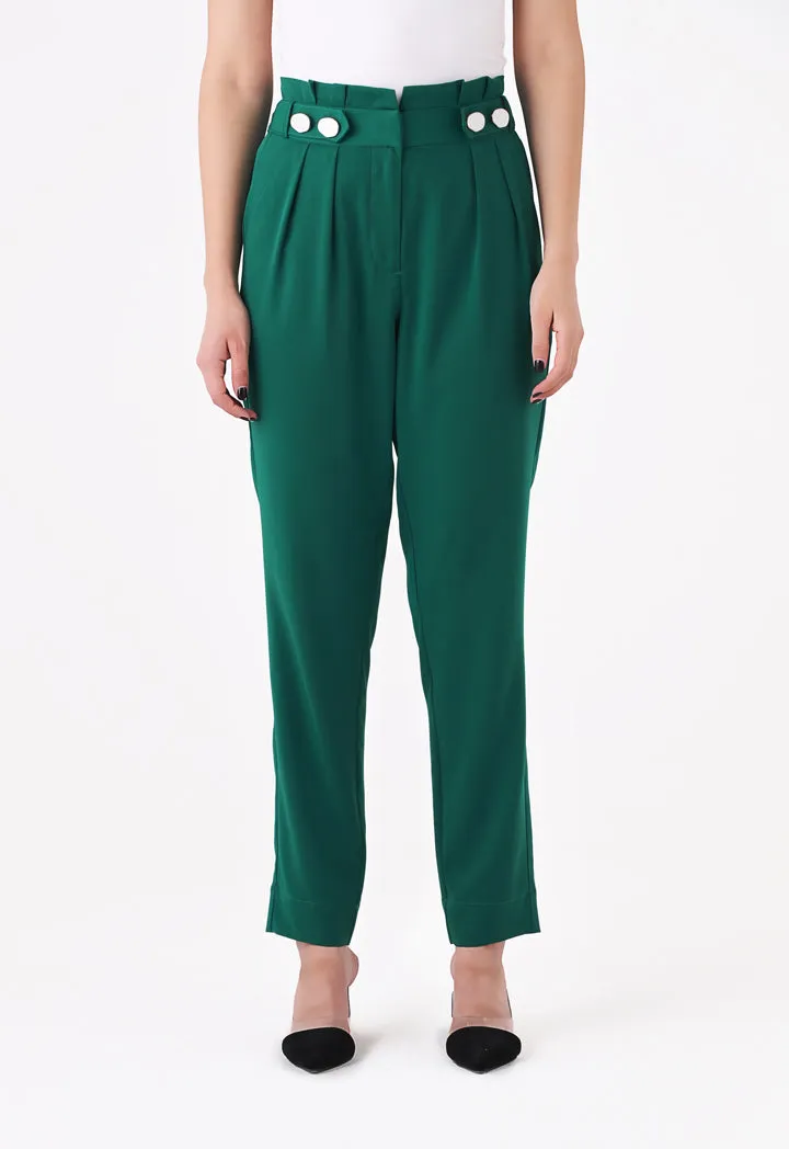 Button Tab Waist Trouser