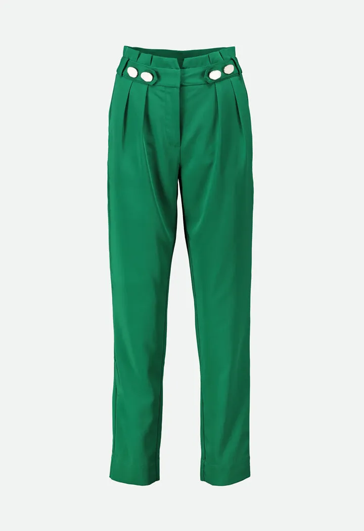 Button Tab Waist Trouser