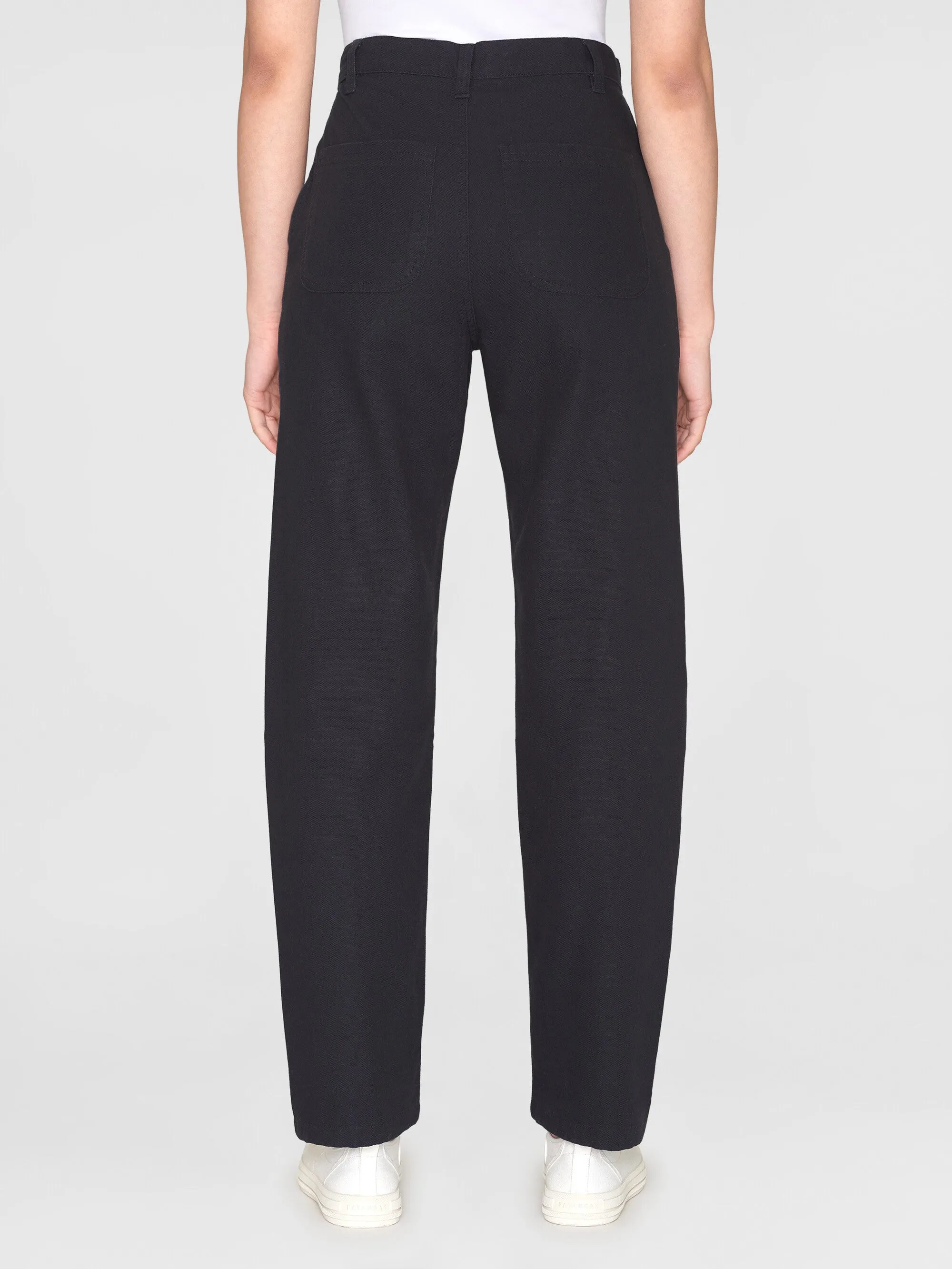 CALLA tapered canvas pant - Black Jet