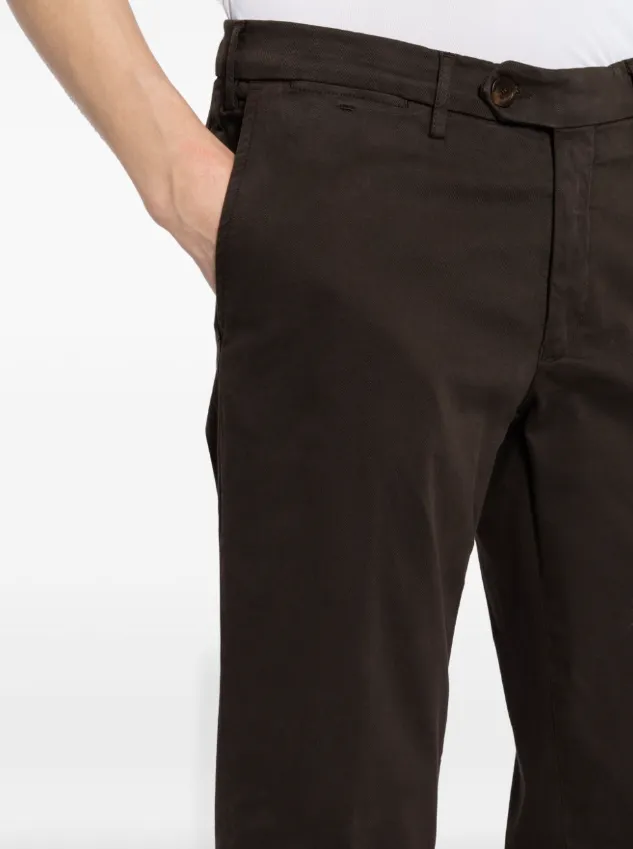 Canali mid-rise straight-leg chino trousers