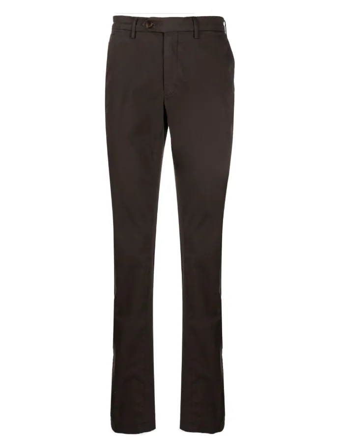 Canali mid-rise straight-leg chino trousers